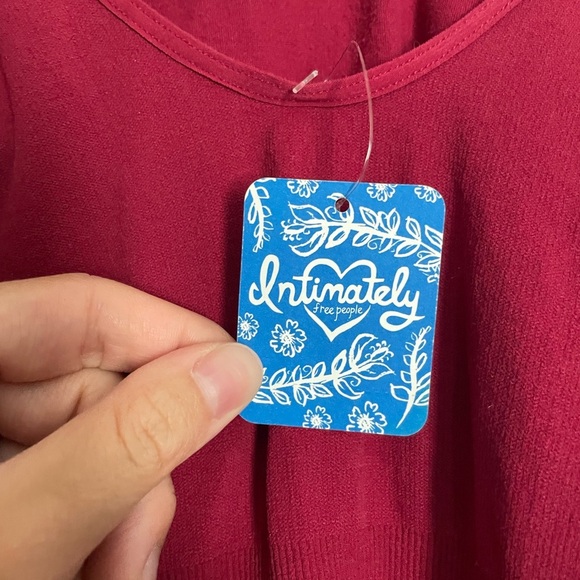 Elegant Red Knit Dress Free People NWT - Picture 4 of 5